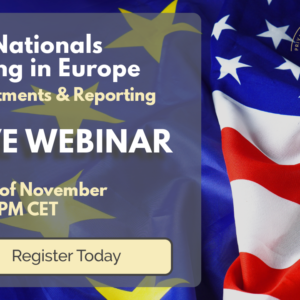 US National Living in Europe Webinar 27th November