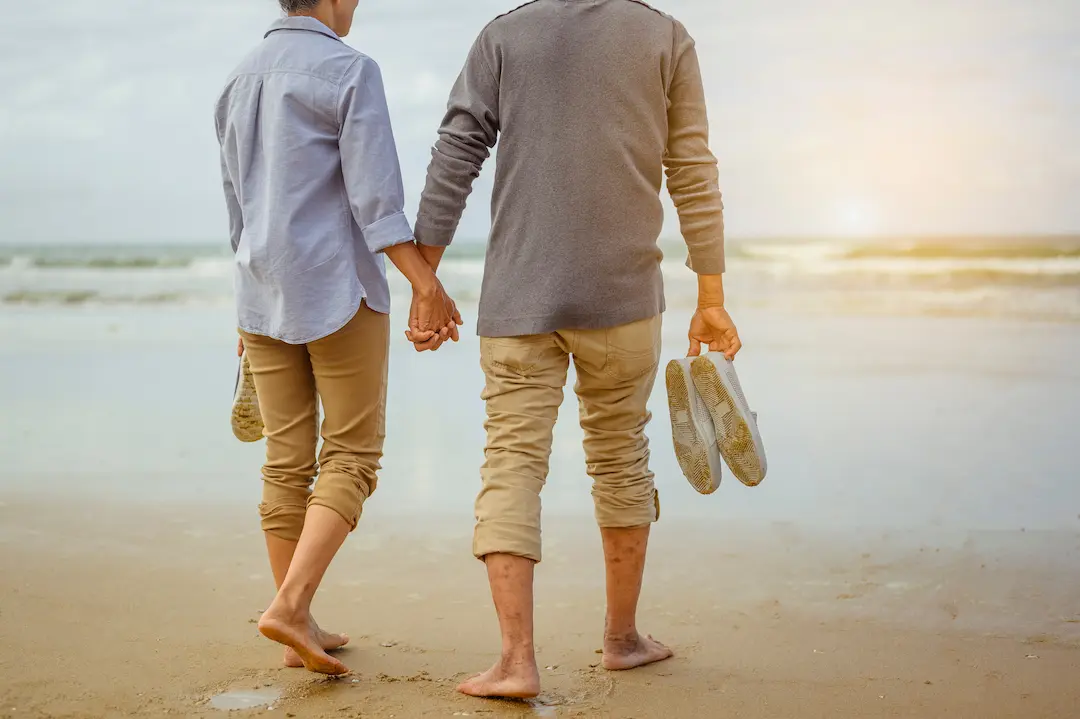 Expat Retirement Planning A Complete Guide to Securing Your Future Abroad Middle Image of retired couple walking with peace of mind