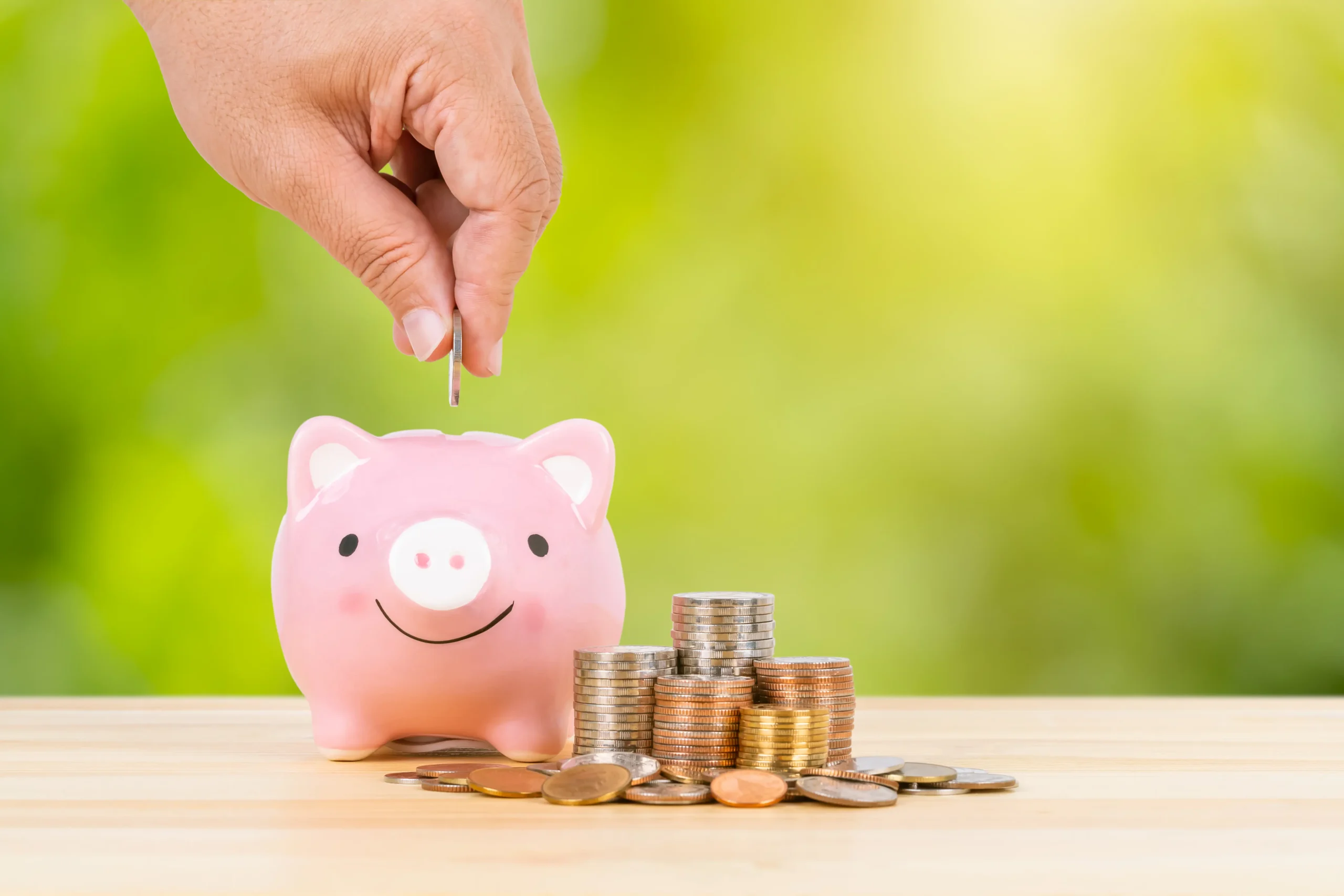 Investments piggy scaled